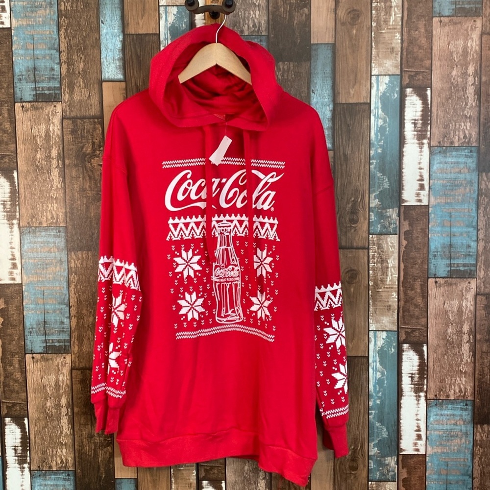 Coca Cola Red Holiday Graphic Hoodie